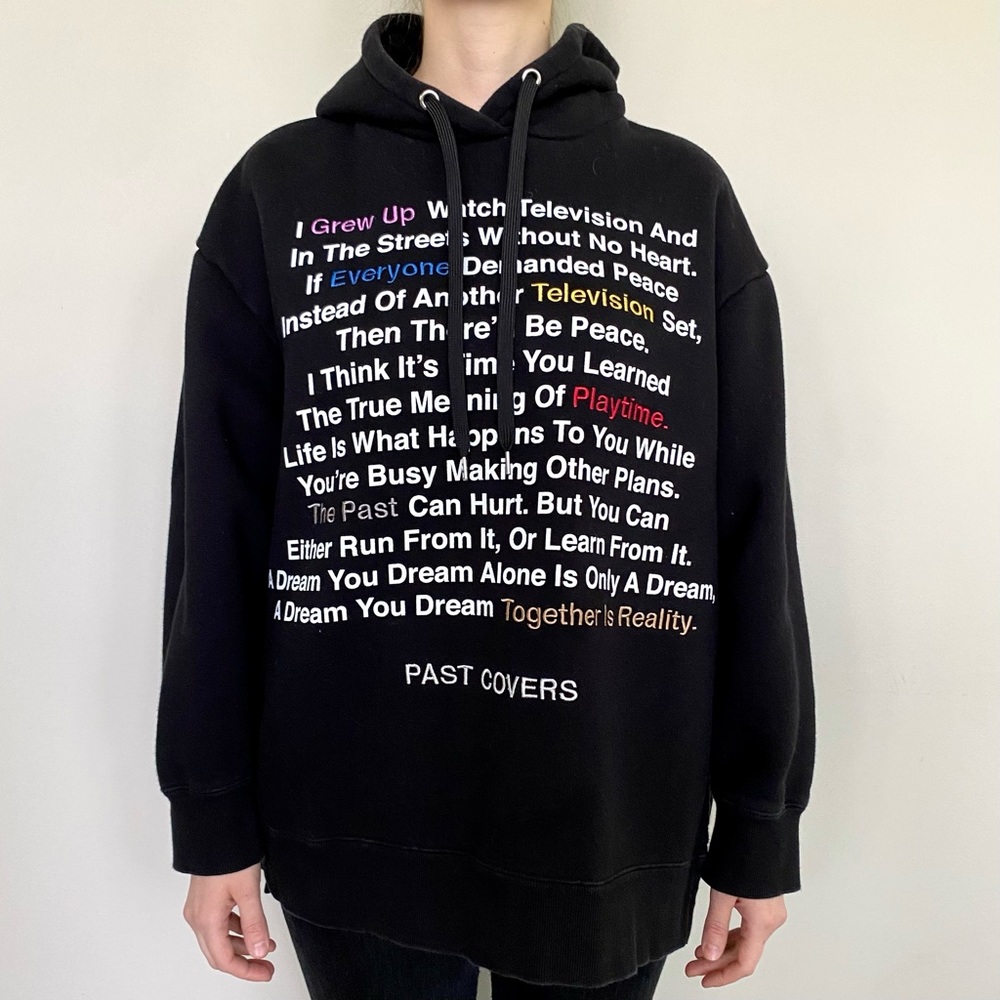 Moussy John Lennon inspirational quote graphic hoodie sweatshirt. 🖤